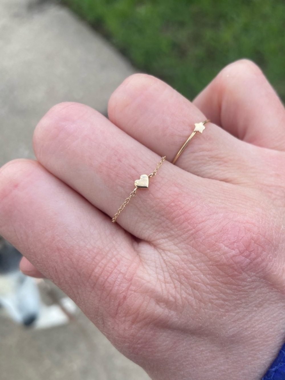 14k Catbird NYC Tiniest Heart Chain Ring, Solid Yellow Gold - Picture 3 of 12